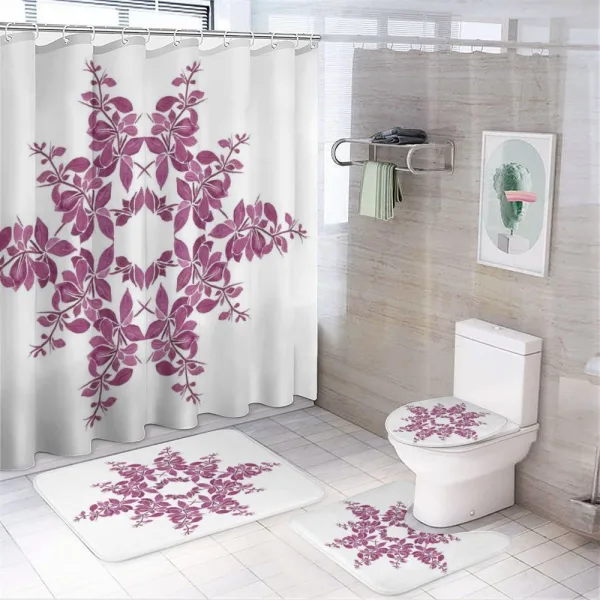 Bridal Flower Bouquet on a shower curtain