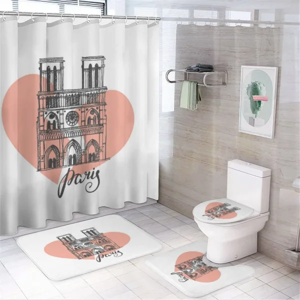 Broken Heart on a shower curtain