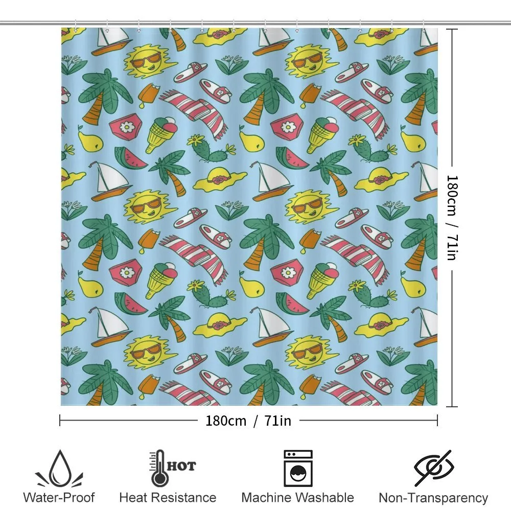 Cartoon Beach Time Design — Detail 2