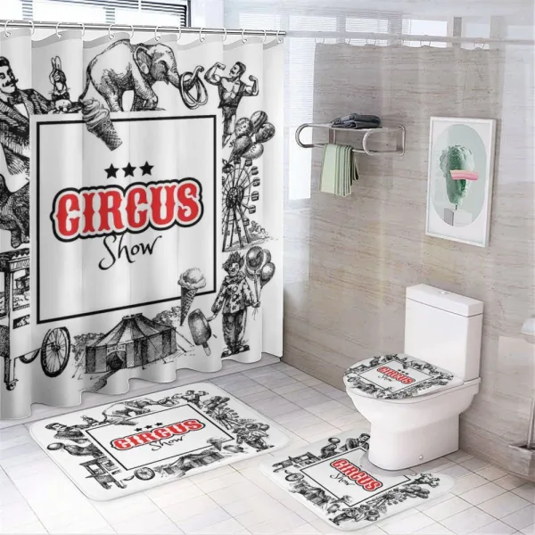 Circus Show Magician on a shower curtain