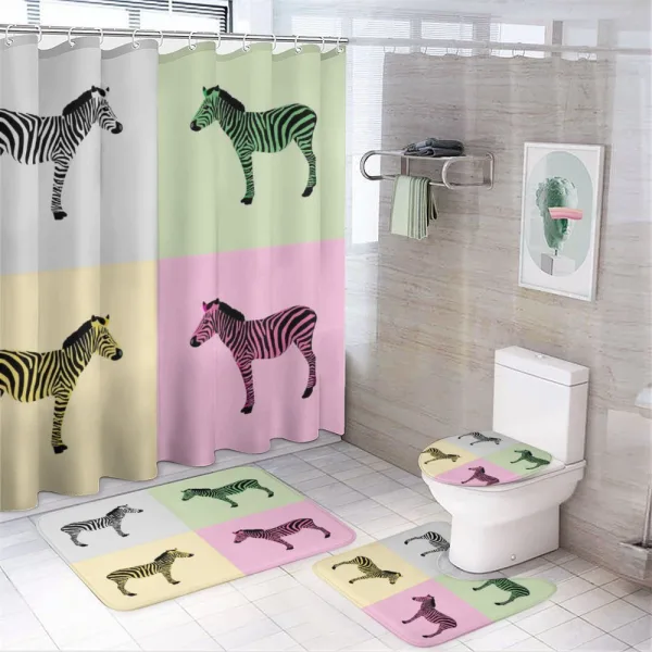 Colorful Frames Pop on a shower curtain