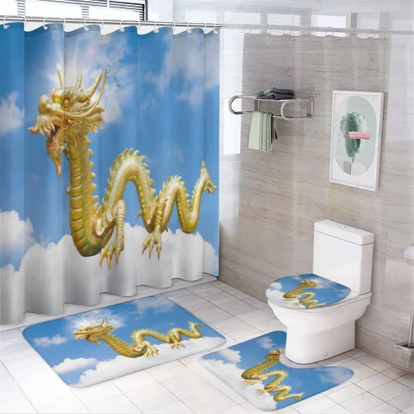 Cultural Chinese on a shower curtain