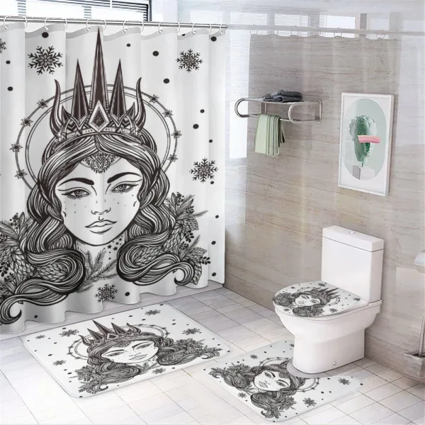 Fantasy Snow Queen Art on a shower curtain