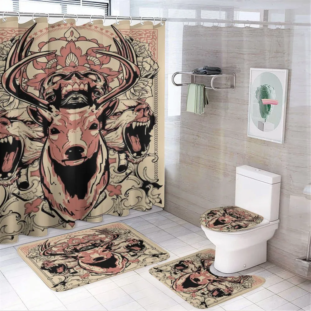 Floral Skull and Wolves — Your design
