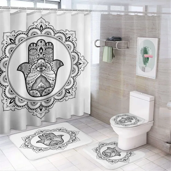 Mehndi Mandala Oriental on a shower curtain