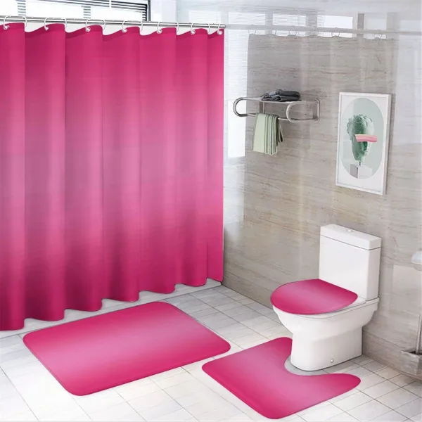 Modern Pink Room Design on a shower curtain