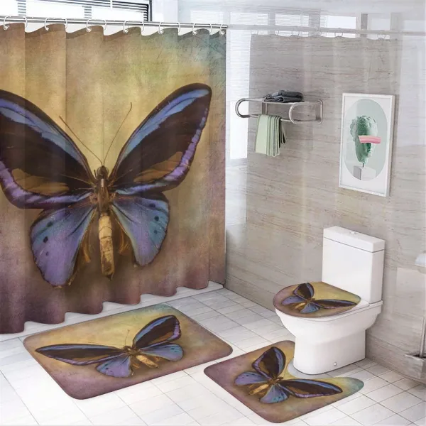 Monarch Butterfly on a shower curtain