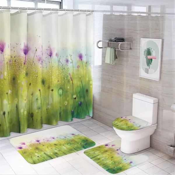 Purple Cosmos Flora on a shower curtain