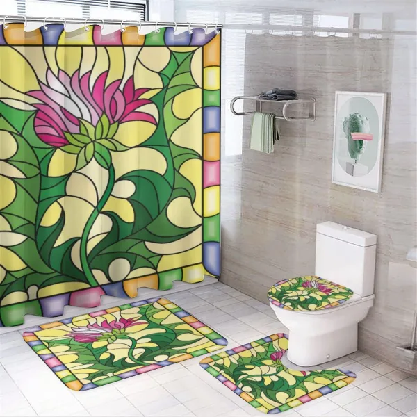 Stained Glass Style on a shower curtain