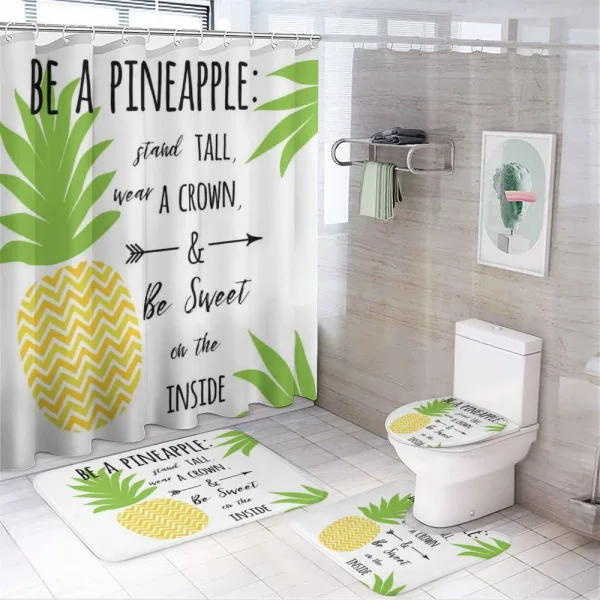 Be a Pineapple Phrase on a shower curtain