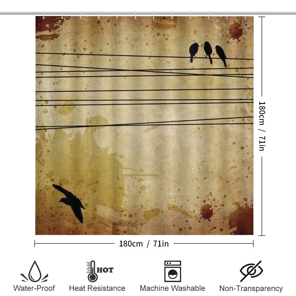 Birds on Cable Grunge — Detail 2