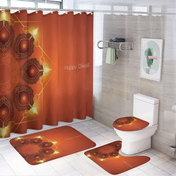 Celebration Happy on a shower curtain