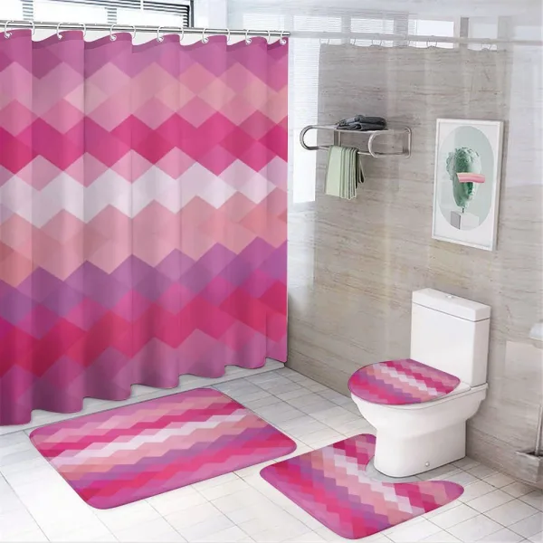 Classic Simple Modern on a shower curtain