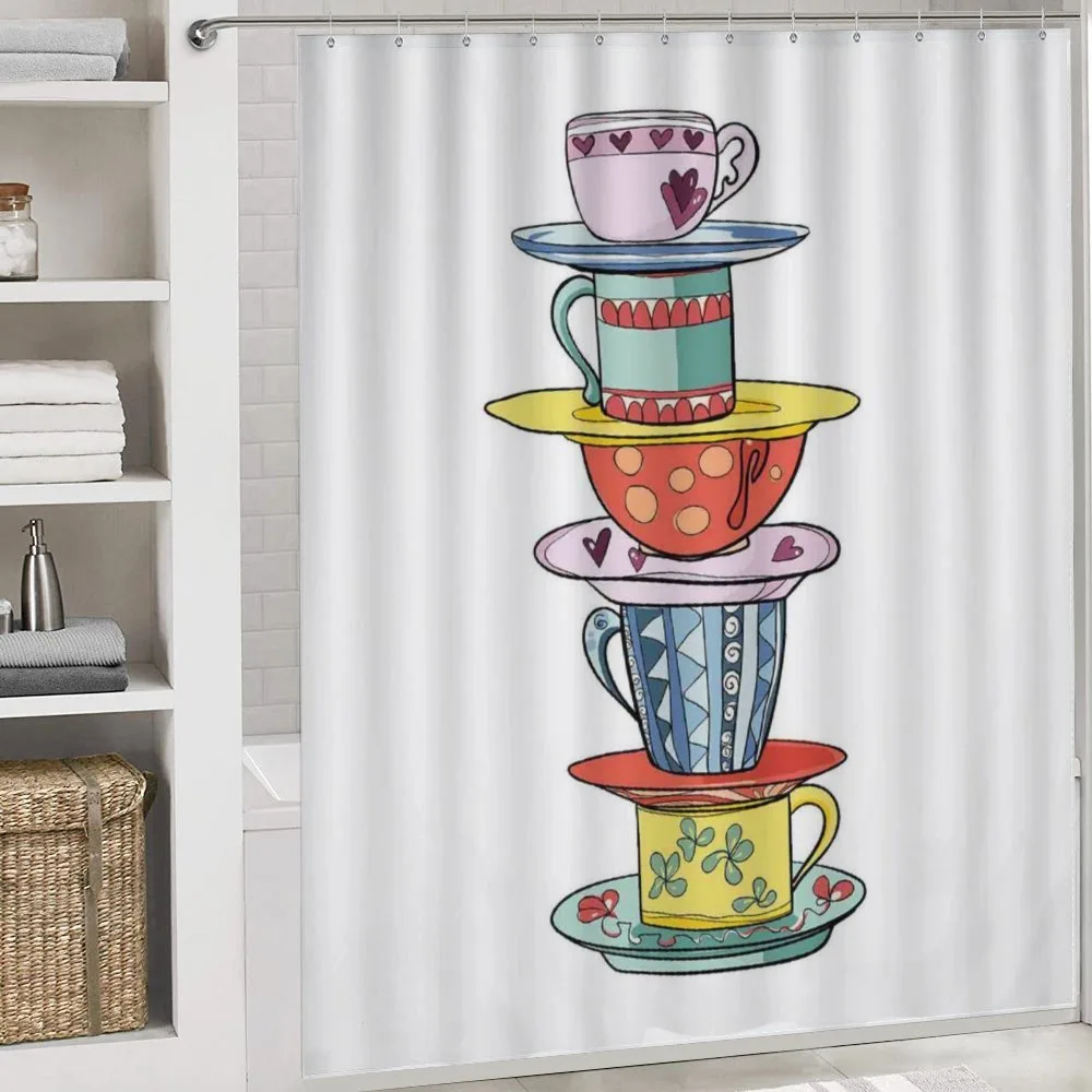 Hand Drawn Art Colorful Cups — Detail 4