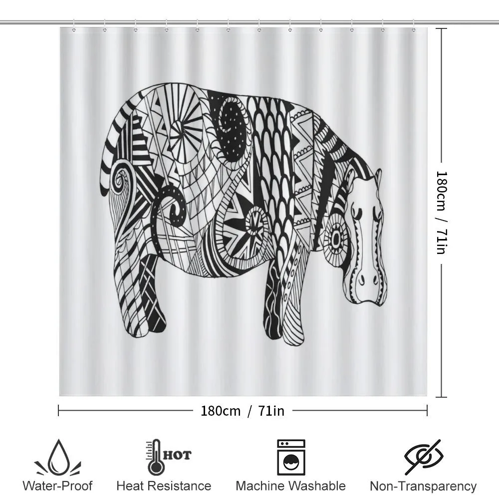 Hippo Geometric Ornament — Detail 2