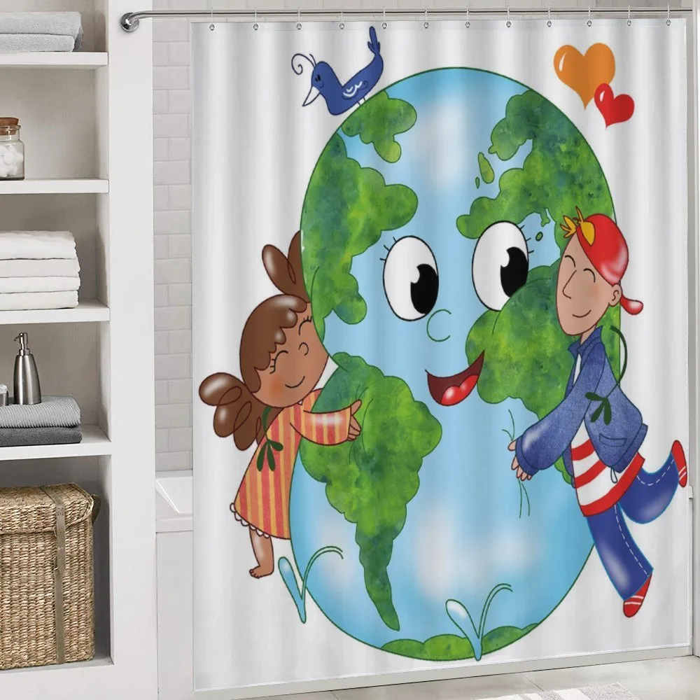 Kids Hugging Planet — Detail 4