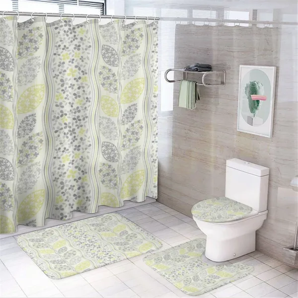 Leaves Branchs Vintage on a shower curtain