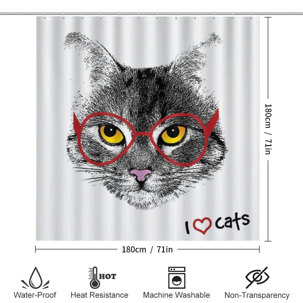 Nerd Cat with Glasses — Detail 2