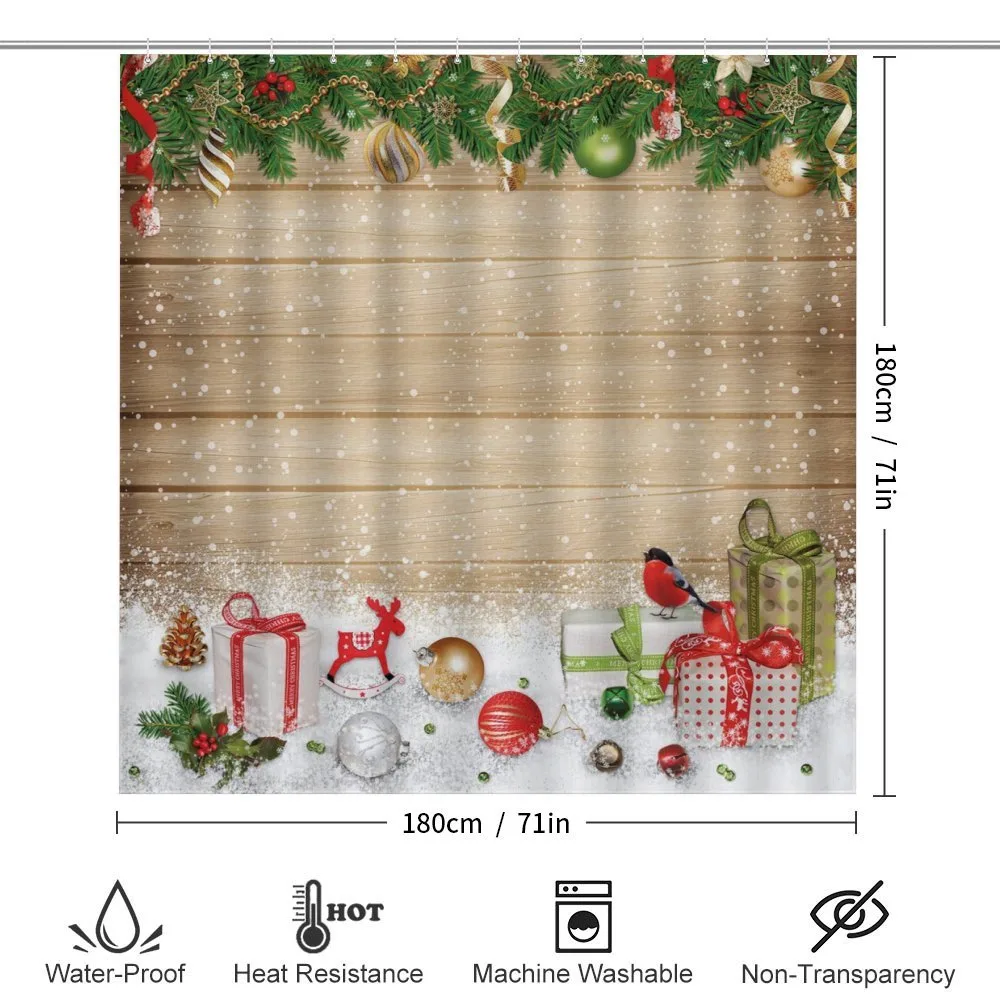 Pine Wood Planks Snow — Detail 2
