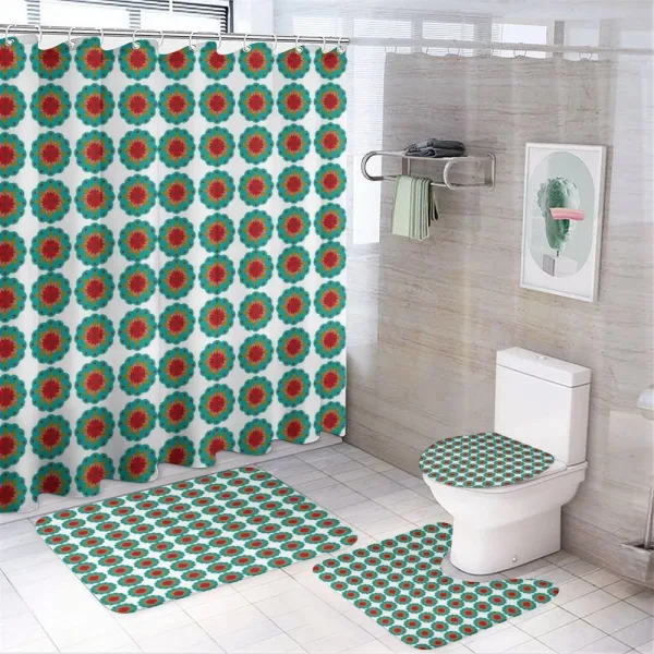 Vibrant Flower Ethnic on a shower curtain