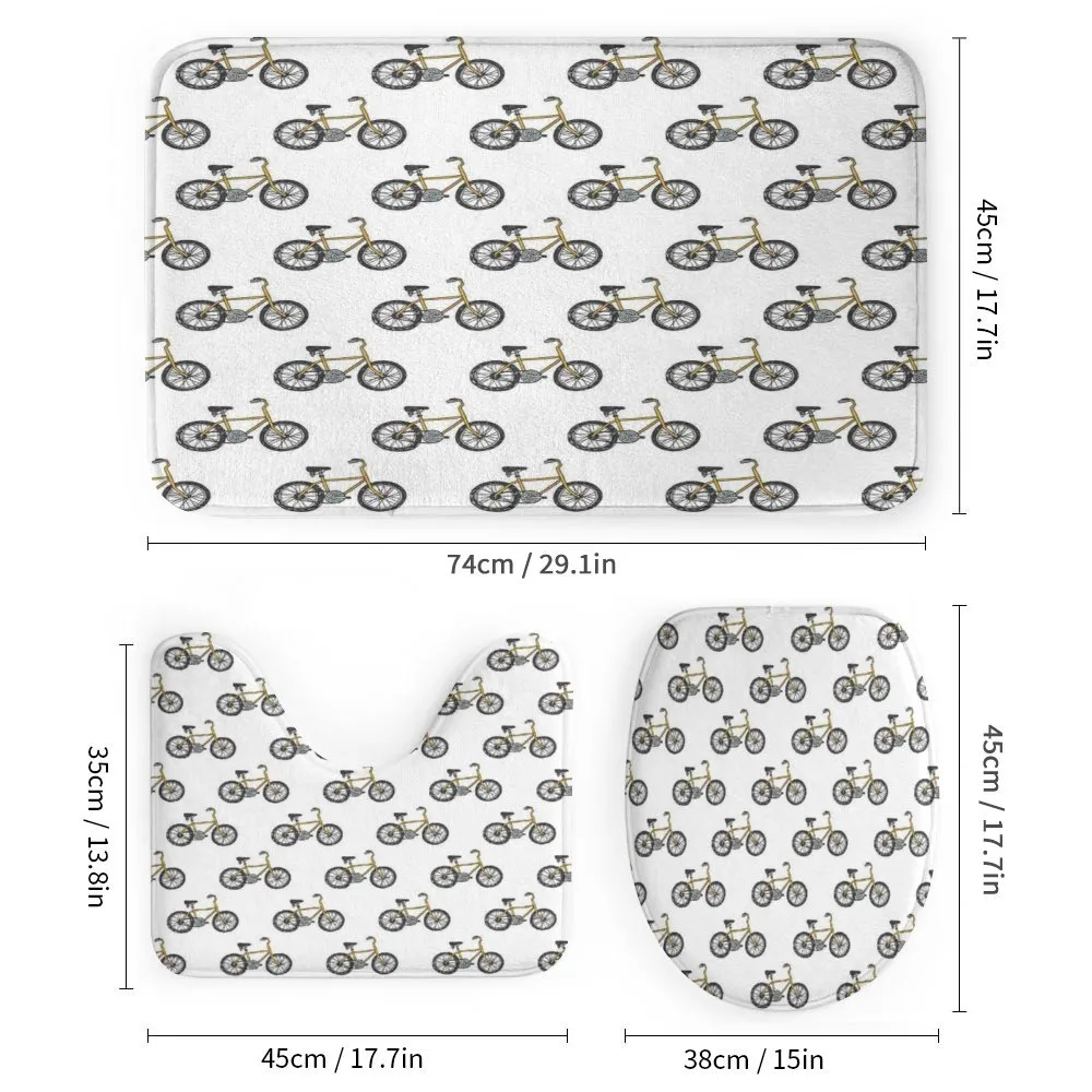 Yellow Bicycle Pattern — Detail 1