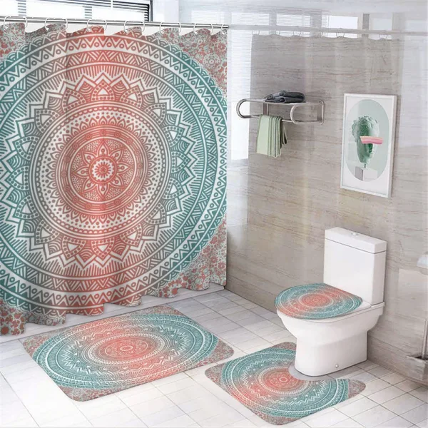 Antique Mandala on a shower curtain