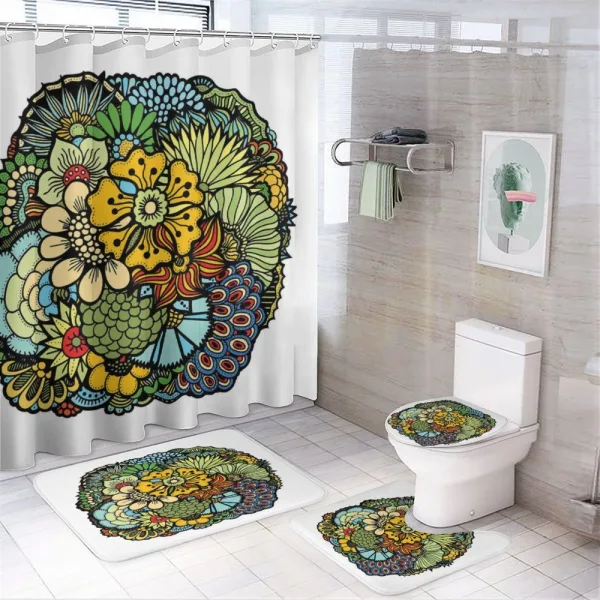 Aquatic Elements Riffle on a shower curtain