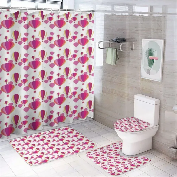 Colorful Abstract Aircraft on a shower curtain