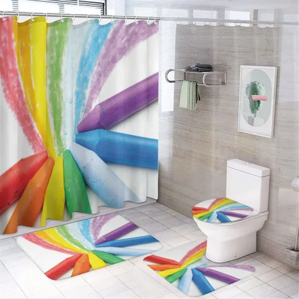 Creative Children Rainbow on a shower curtain