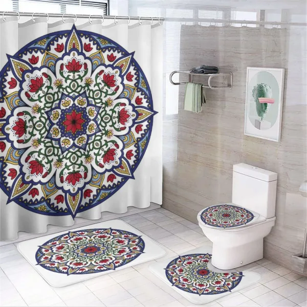 Mandala Lotus on a shower curtain
