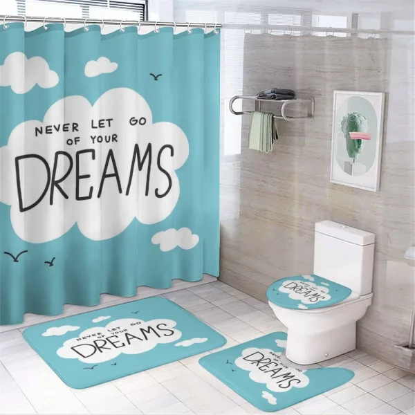 Never Let Go Dreams on a shower curtain