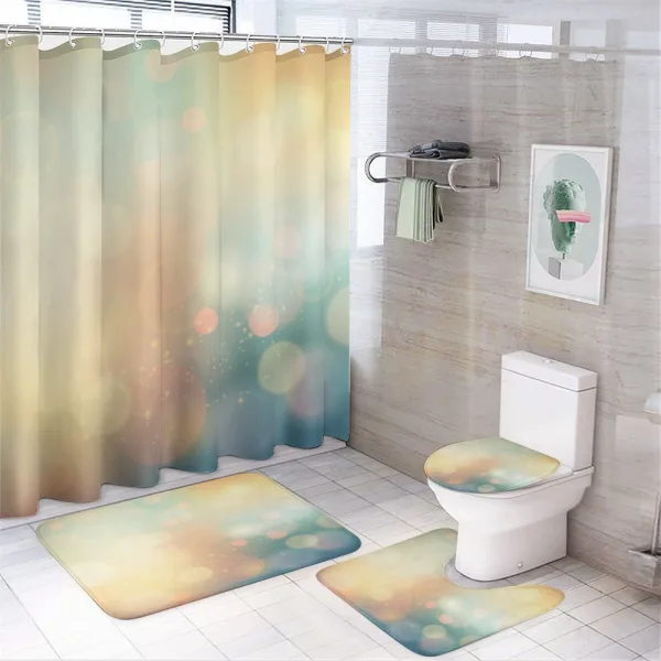 Ocean Themed Sunbeams on a shower curtain