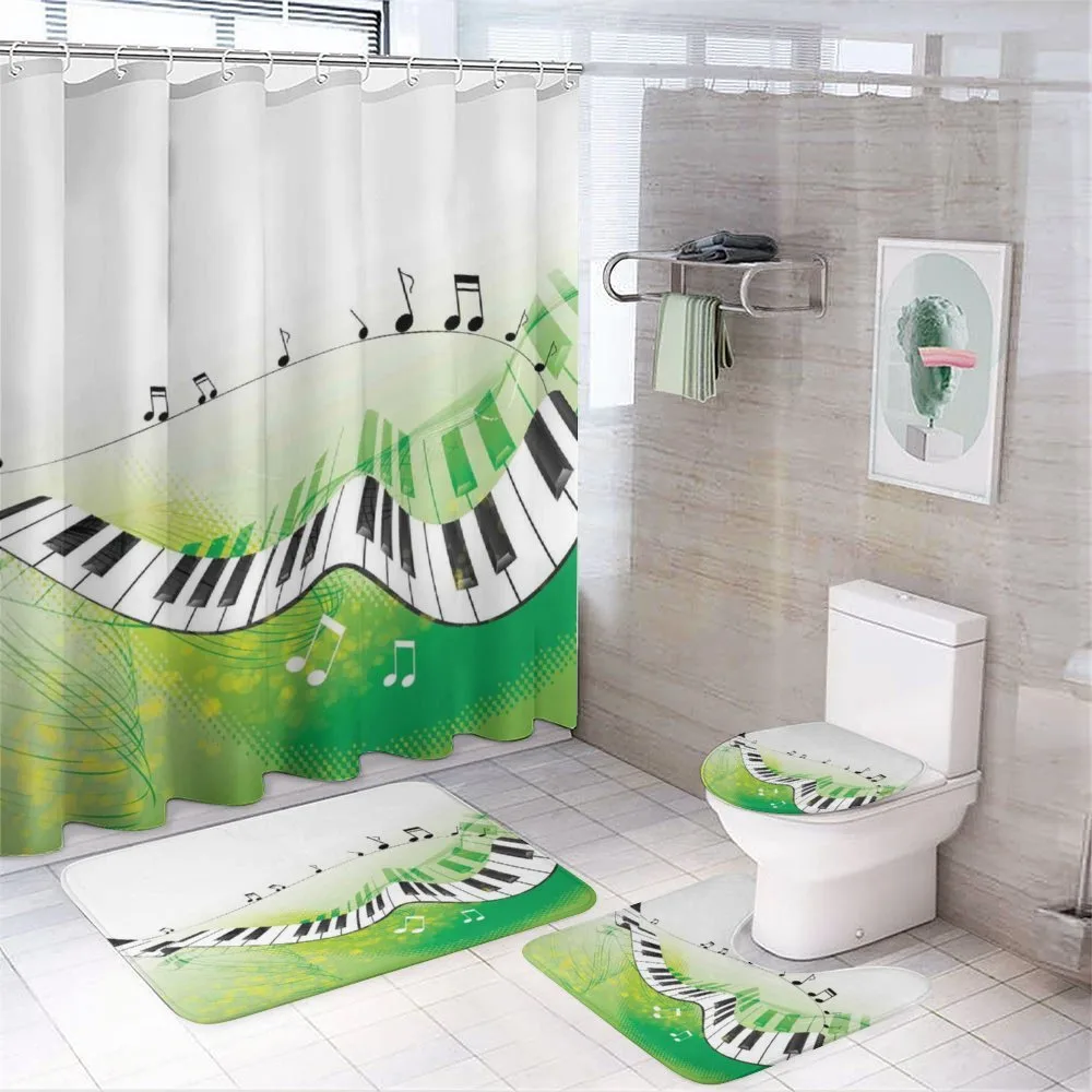 Piano Keys Green Curvy — Your design