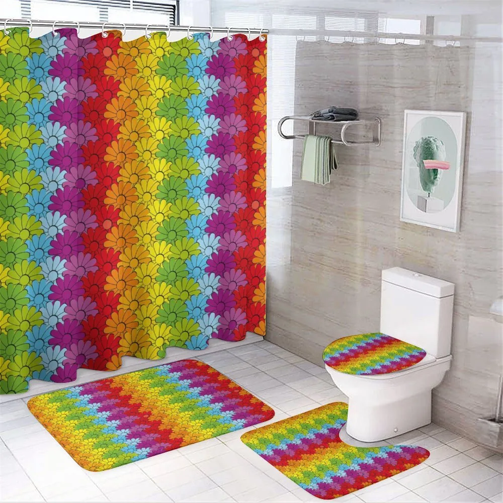 Rainbow Colored Flowers — Your design