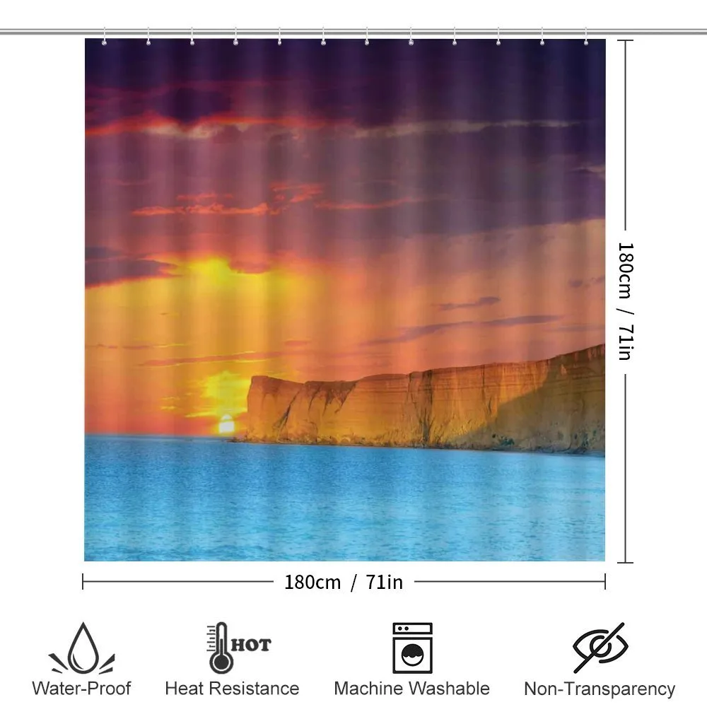 Sea Sunset with Cliffs — Detail 2