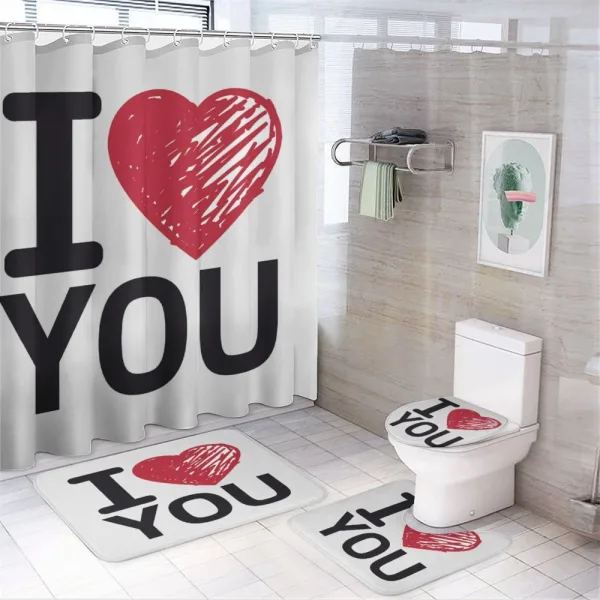 Simple Calligraphy on a shower curtain