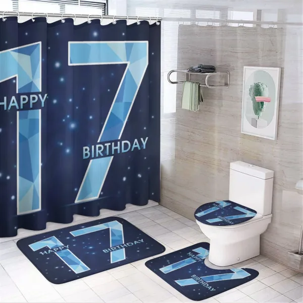 Space Stars Theme on a shower curtain