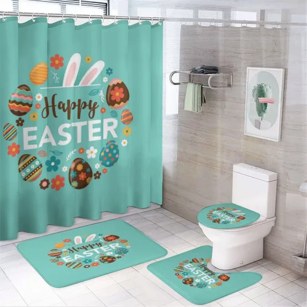 Spring Holiday Pattern on a shower curtain
