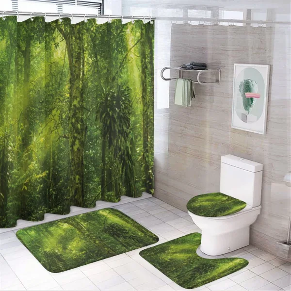 Tranquil Exotic Place on a shower curtain