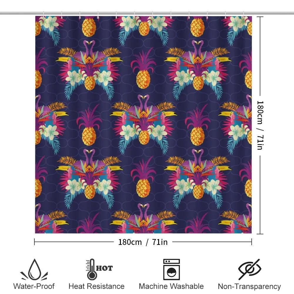 Vivid Flowers Pineapples — Detail 2