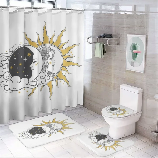 Woman Portrait in Sun on a shower curtain