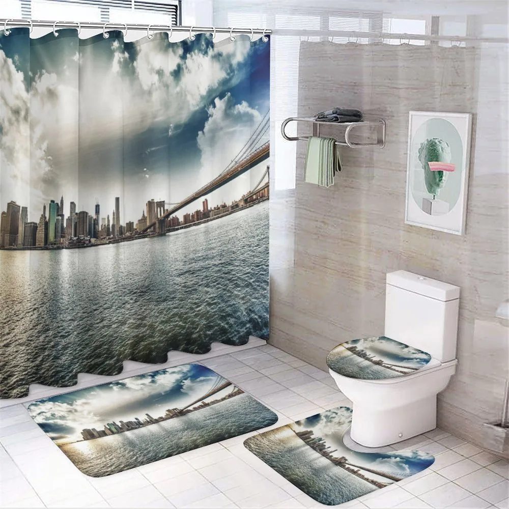 Brooklyn Bridge and Shore Photo — Your design