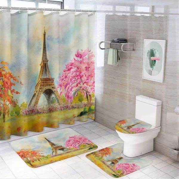 Paris European City on a shower curtain