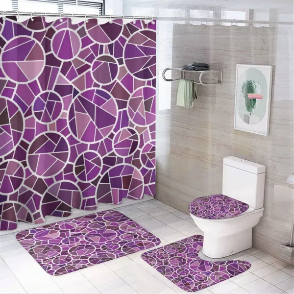 Purple Color Palette Motif on a shower curtain