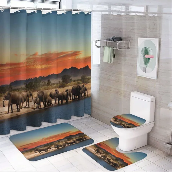 Safari Wildlife on a shower curtain
