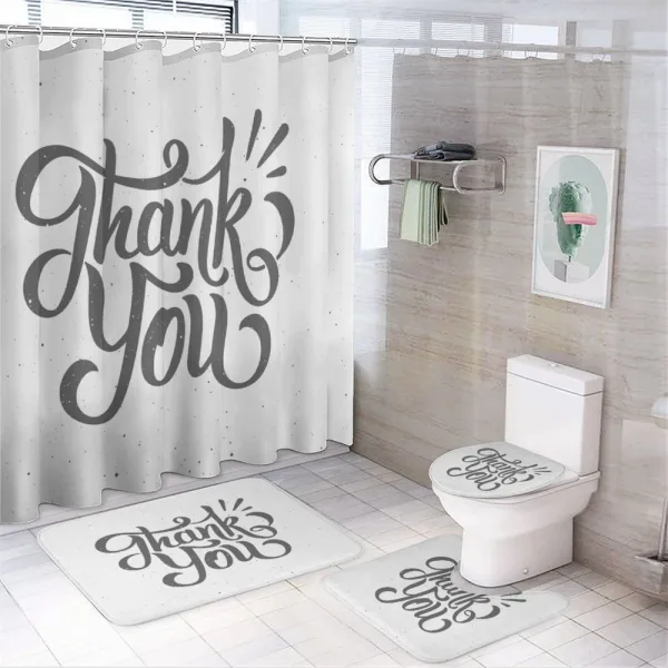 Spots Funky Dramatic Font on a shower curtain