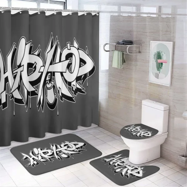 Urban Grafitti Spray on a shower curtain