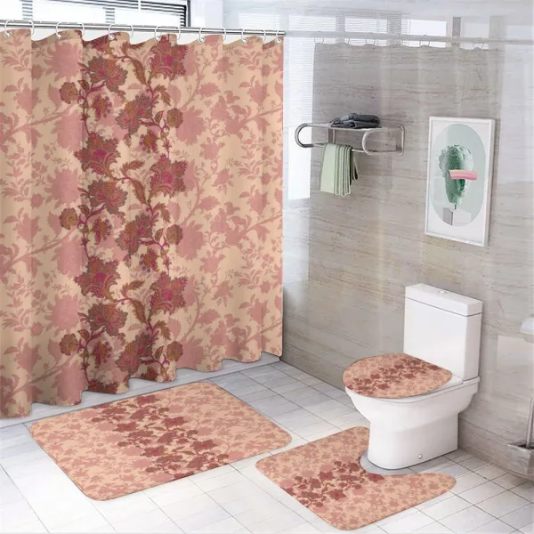 Vibrant Boho Flowers on a shower curtain