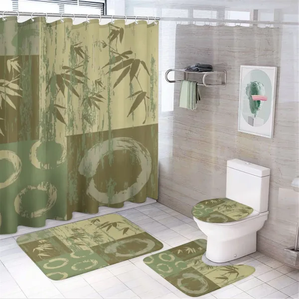 Vintage Bamboo on a shower curtain