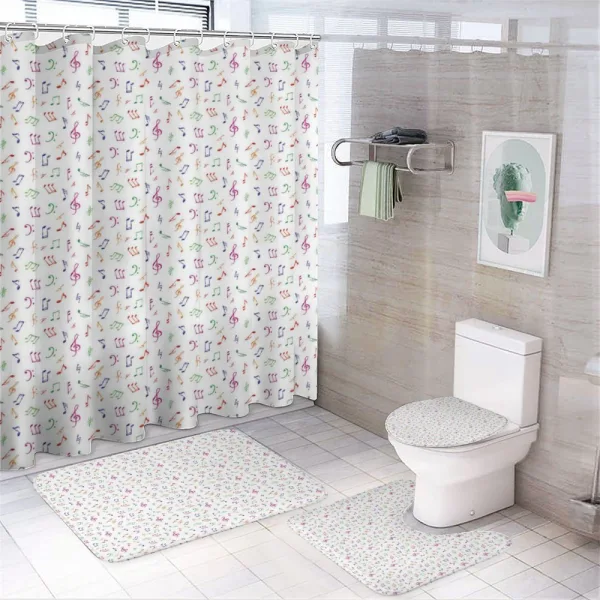 Watercolor Sonic Artwork on a shower curtain